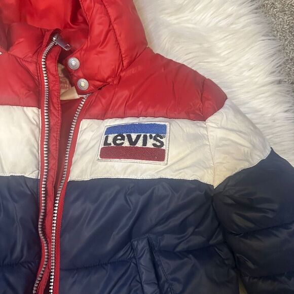 LEVI 6T patriotic puffer jacket unisex size 6 - Picture 2 of 5